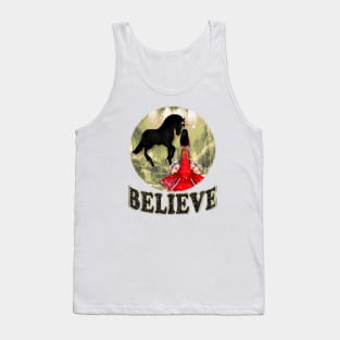 Believe. Unicorn and Mermaid Tank Top